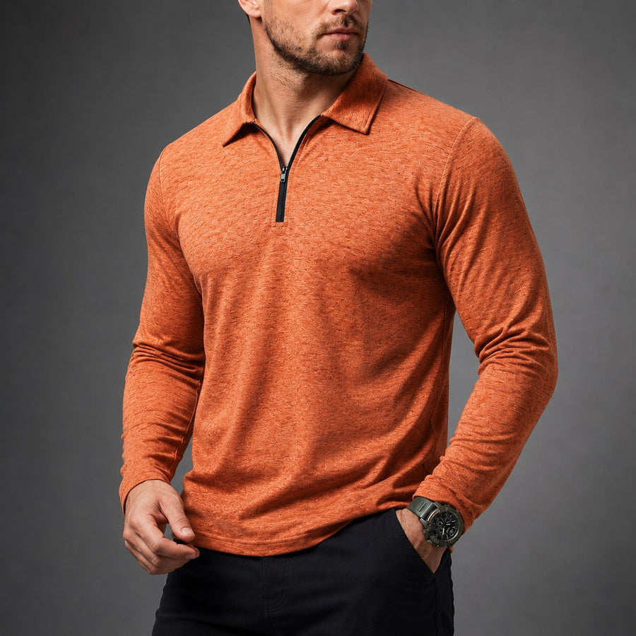 Easton Quarter-Zip in Orange