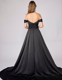 Long a Line Formal Pleated Prom Dress Nina Canacci 6704