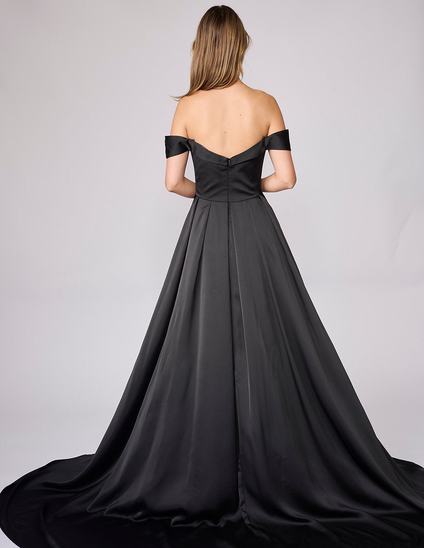 Long a Line Formal Pleated Prom Dress Nina Canacci 6704