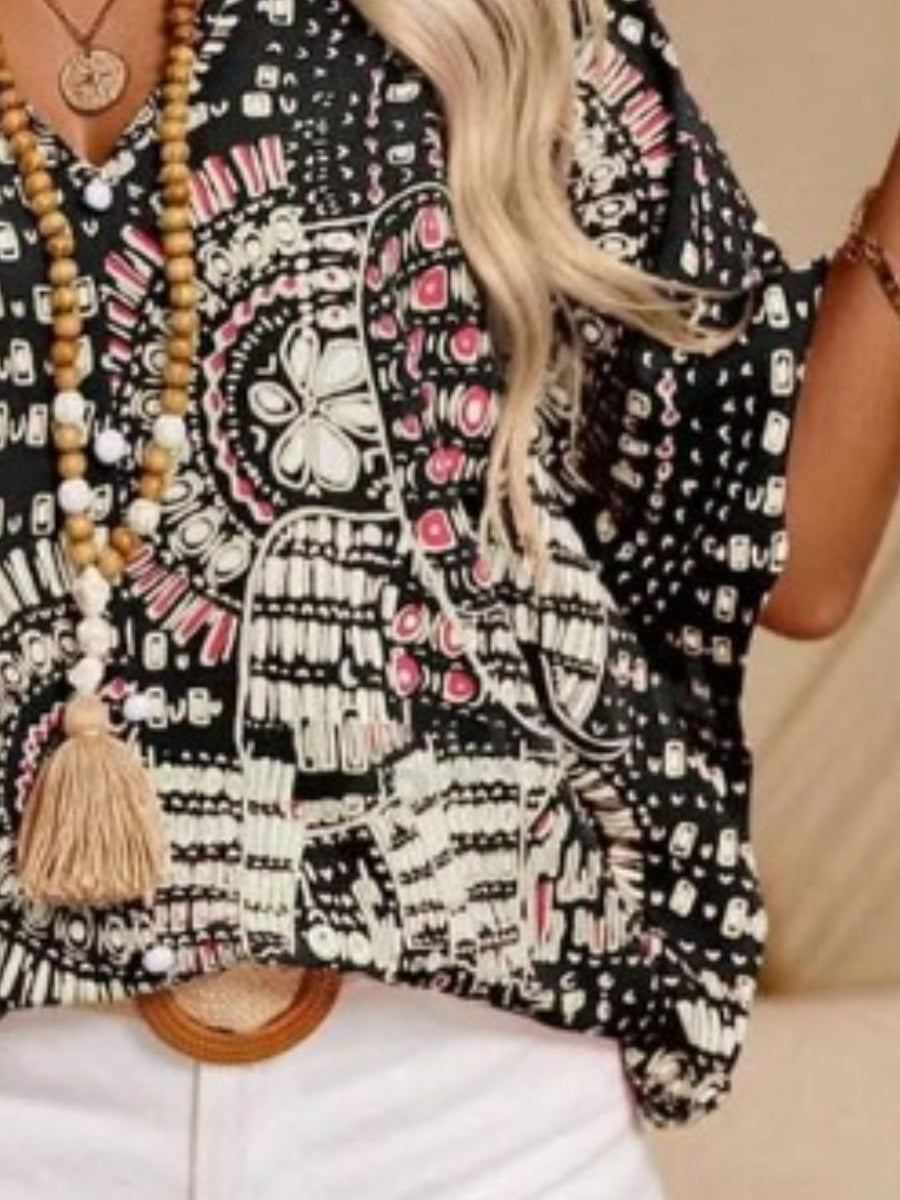 Margot Printed Tiered Dress