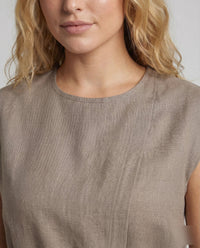 Eden Blouse with Sleeveless and Belted