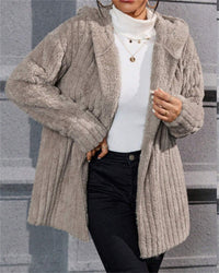 Edie Casual Jacket with Hood in Apricot