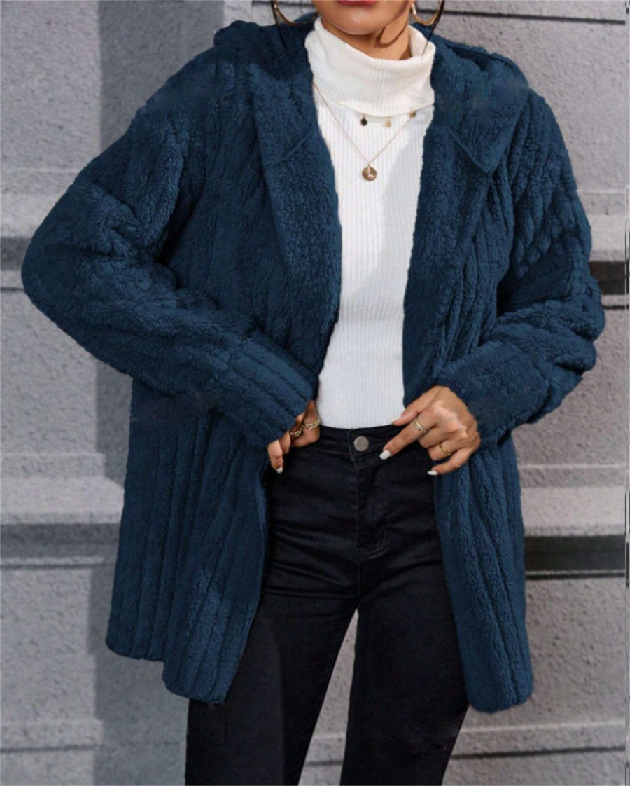 Edie Casual Jacket with Hood in Indigo