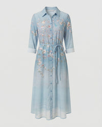 Edie Linen Blend Maxi Dress in Multicolour