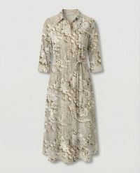 Edie Linen Blend Maxi Dress in Multicolour