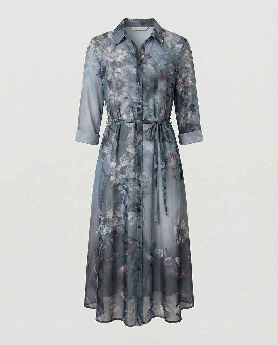 Edie Linen Blend Maxi Dress in Multicolour