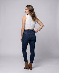 Edie Linen Top with V-Neck