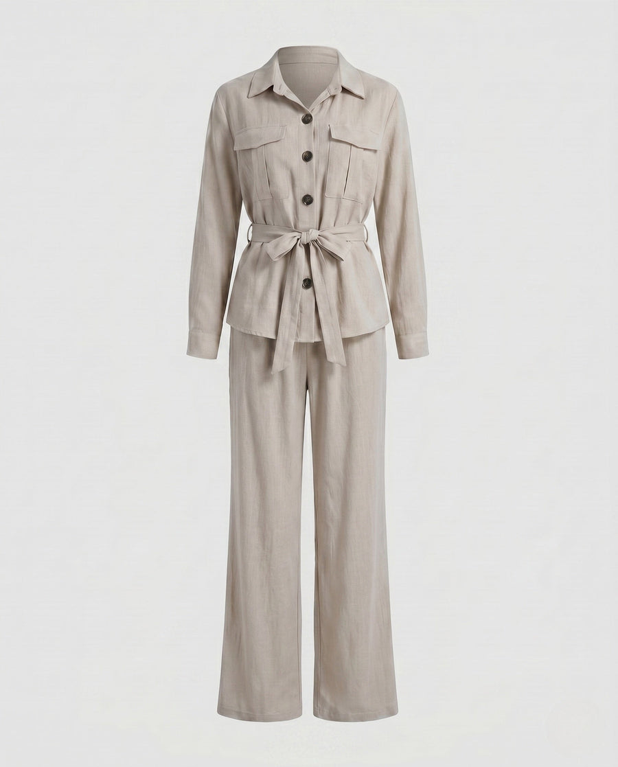 Edie Trousers in Light Grey