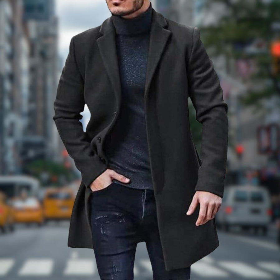 Edmund Trench Coat in Black