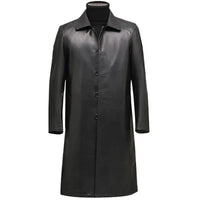 Eduard Leather Coat in Black