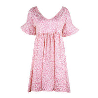 Effie Casual Dress with V-Neck in Black