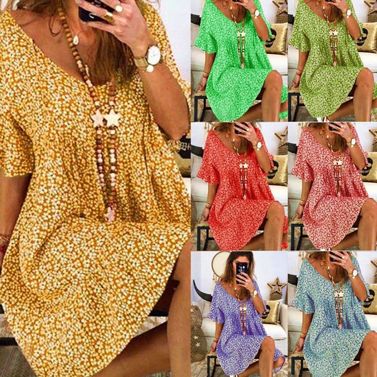 Effie Casual Dress with V-Neck