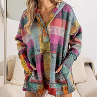 Effie Casual Sweater with Pockets and Hood