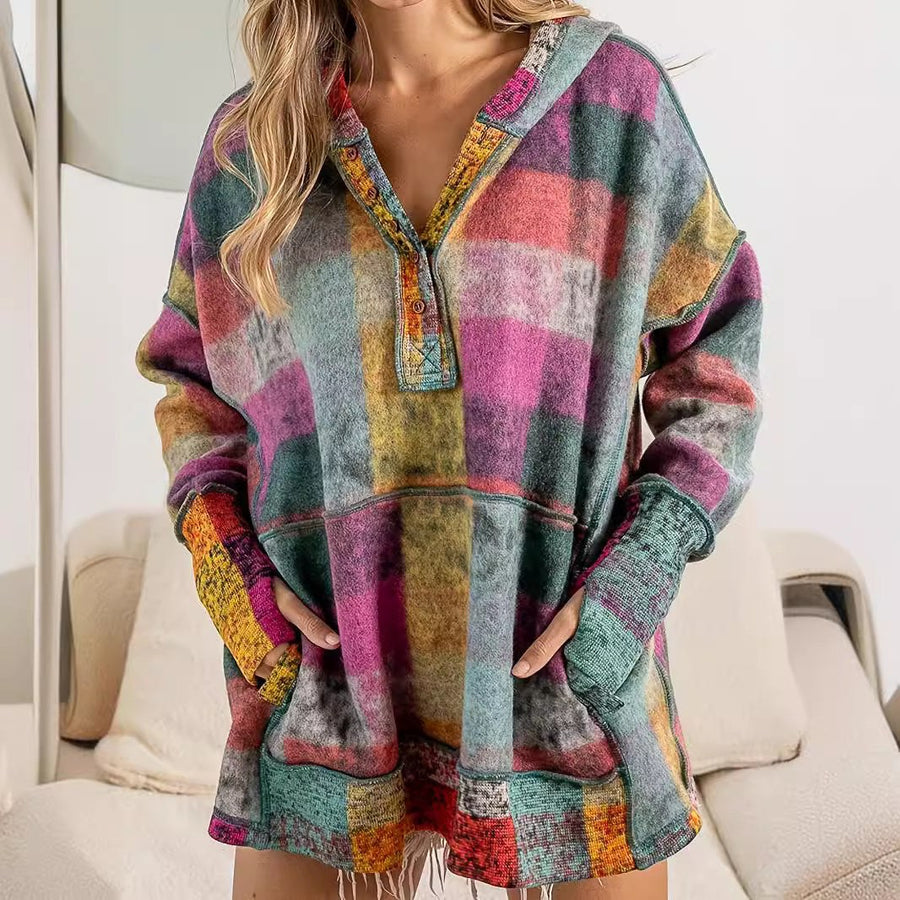 Effie Casual Sweater with Pockets and Hood