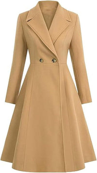 Effie Elegant Coat with Oversized in Beige