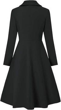 Effie Elegant Coat with Oversized in Black