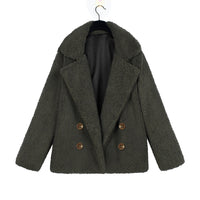 Effie Jacket with Button Front in Olive Green