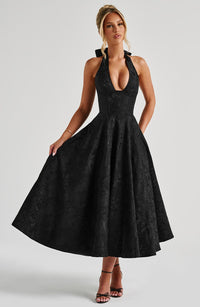 Alisa Midi Dress – Black