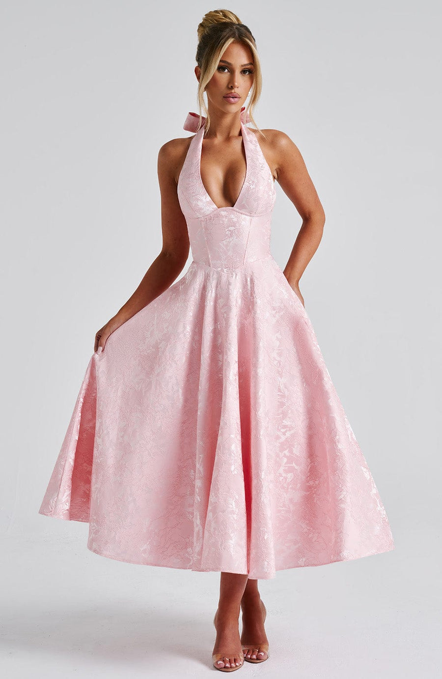 Alisa Midi Dress – Blush