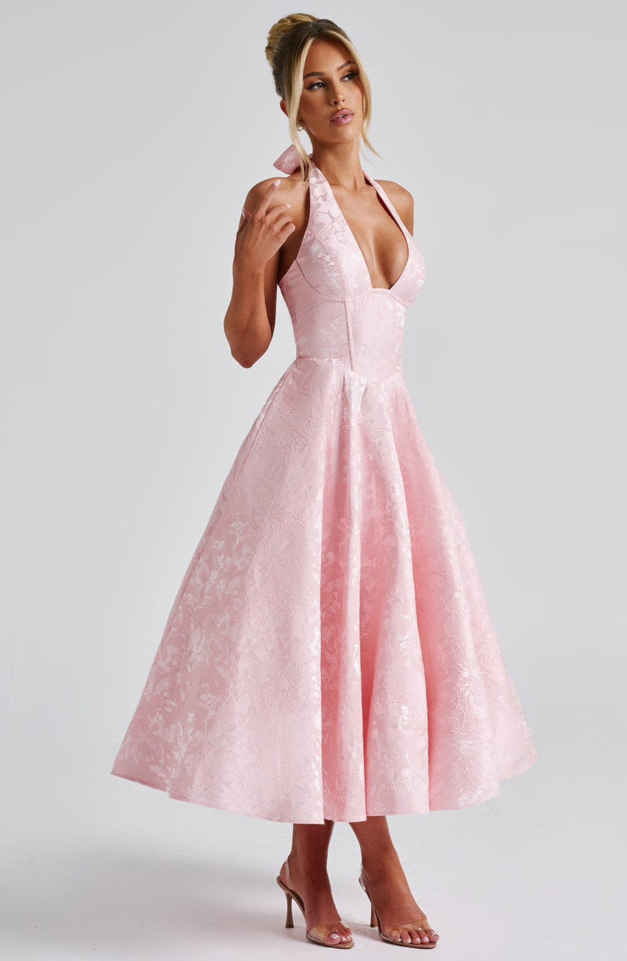 Alisa Midi Dress – Blush