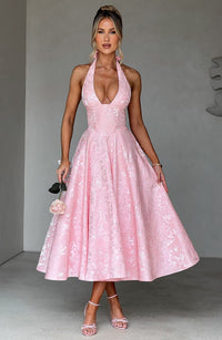 Alisa Midi Dress – Blush