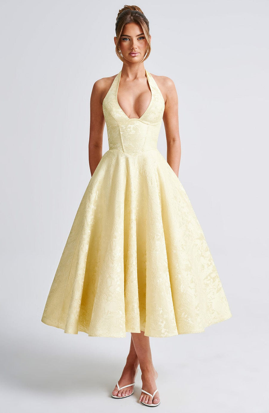 Alisa Midi Dress – Lemon