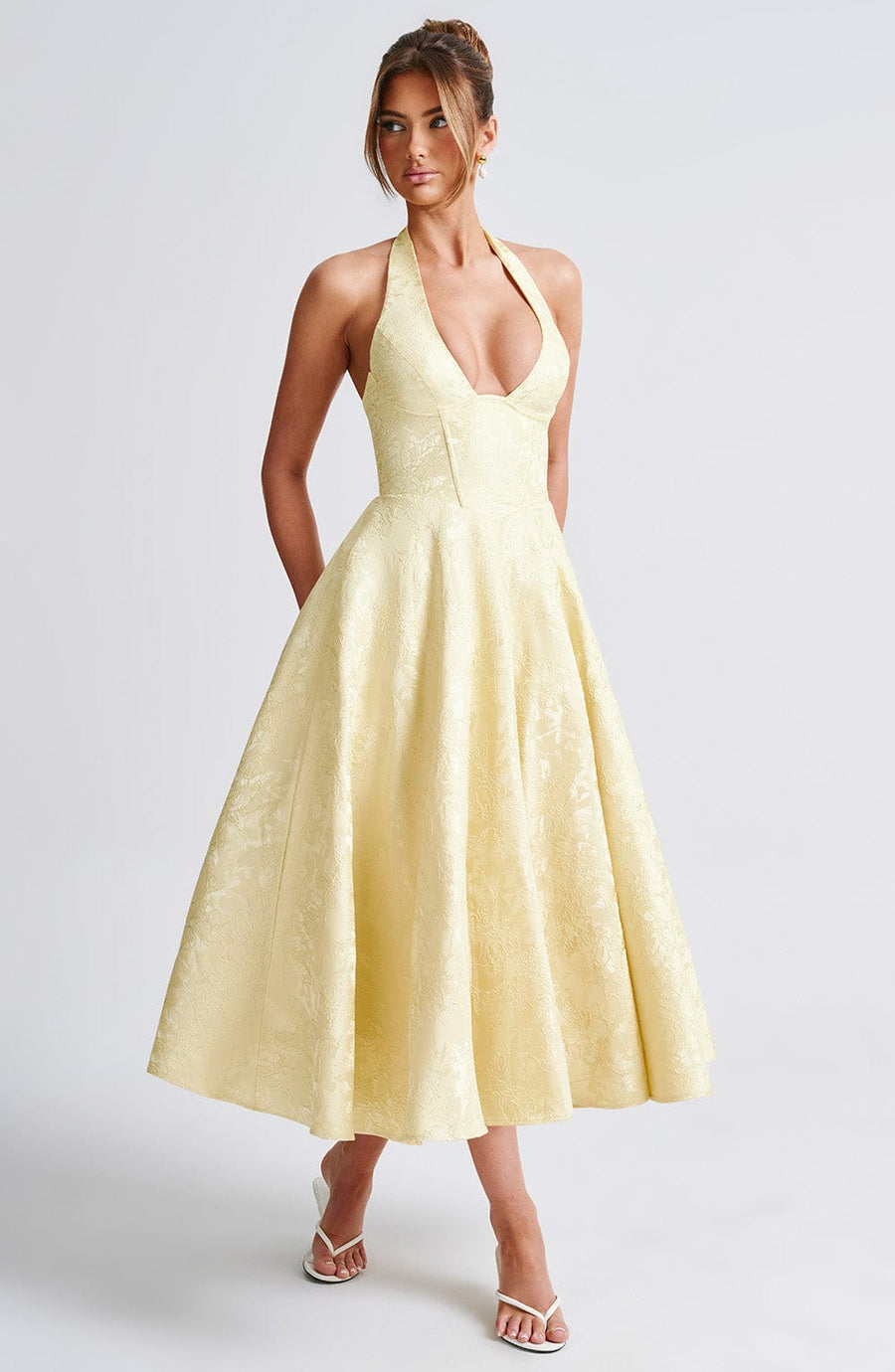 Alisa Midi Dress – Lemon