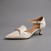 Elaine Kitten Heel Pump in Pearl