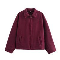 Elara Jacket in Wine Red