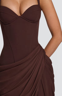 Adalyn Maxi Dress – Plum Brown
