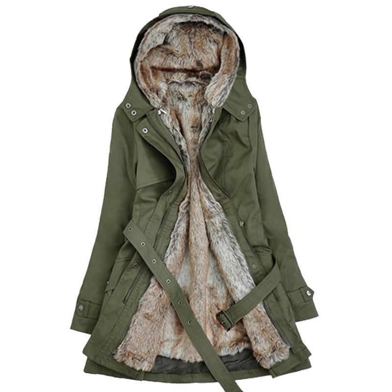 Elara Parka in Olive Green