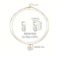 Elowen – Elegant Pearl Necklace & Earrings Set