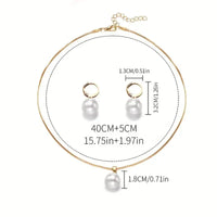 Elowen – Elegant Pearl Necklace & Earrings Set