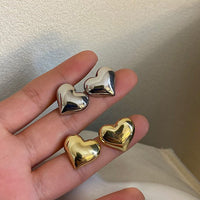 Elegant Heart Earrings in Gold