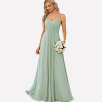 Roos | Women's Elegant Chiffon Sweetheart A-Line Evening Maxi Dress