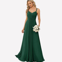 Roos | Women's Elegant Chiffon Sweetheart A-Line Evening Maxi Dress