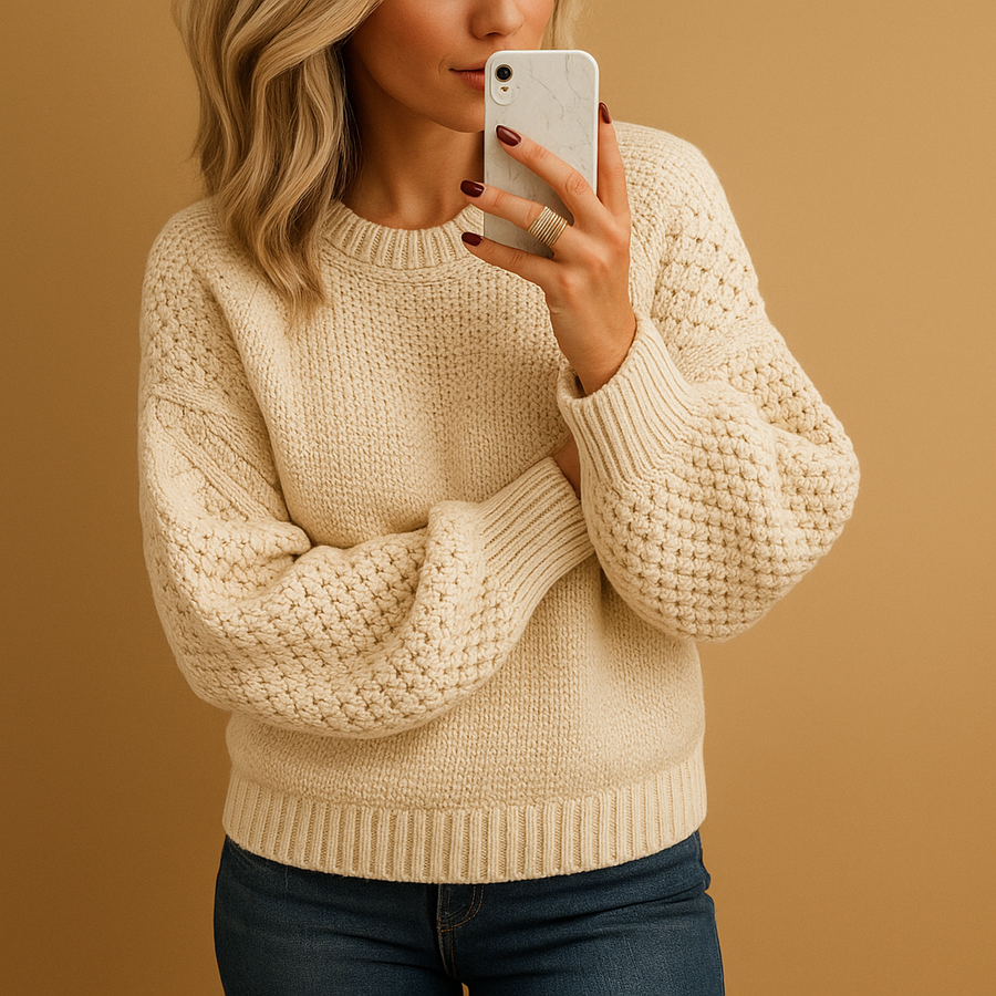 Sabine | Women's Cosy Balloon Sleeve Knit Winter Sweater