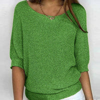 Mia | Women's Elegant Relaxed Crew Neck Knit Sweater