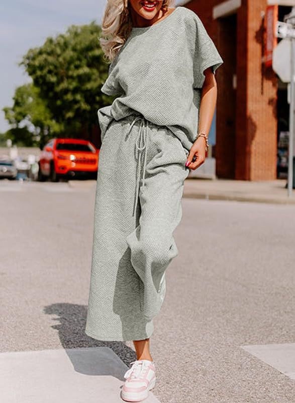 Elena Casual Jumpsuit with Elastic Waist in Grey