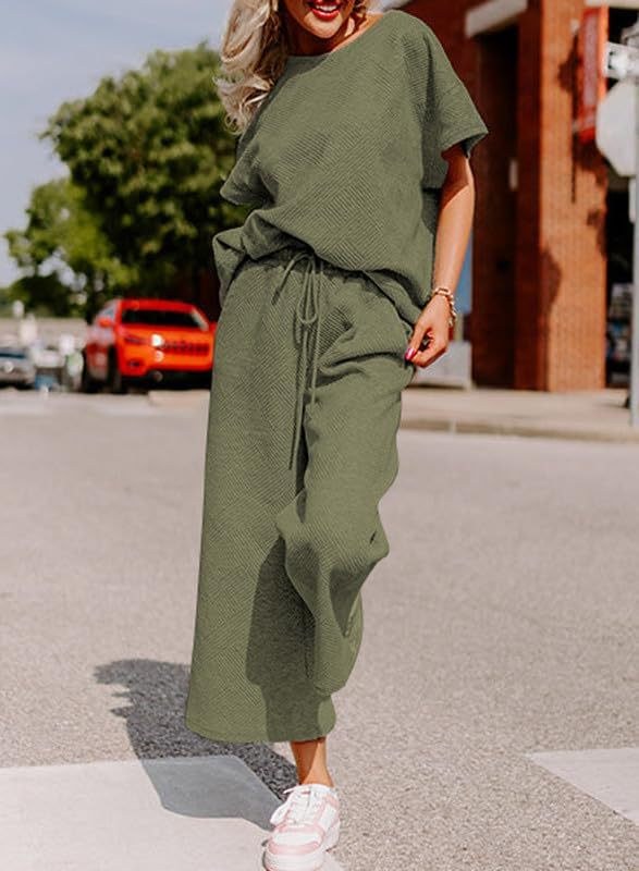Elena Casual Jumpsuit with Elastic Waist in Olive Green