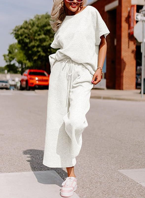 Elena Casual Jumpsuit with Elastic Waist in White