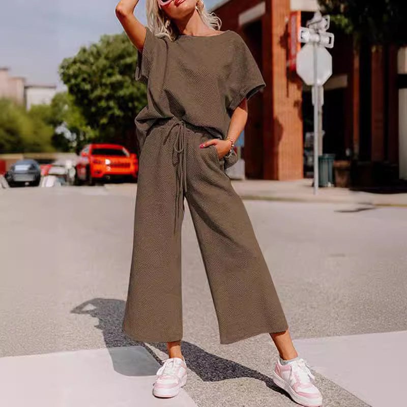 Elena Casual Jumpsuit with Elastic Waist in Yellow