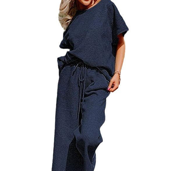 Elena Casual Jumpsuit with Elastic Waist in Yellow