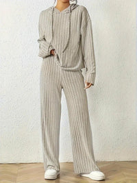 Elena Casual Knit Trousers in Apricot