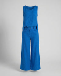 Elena Comfortable Linen Set in Blue