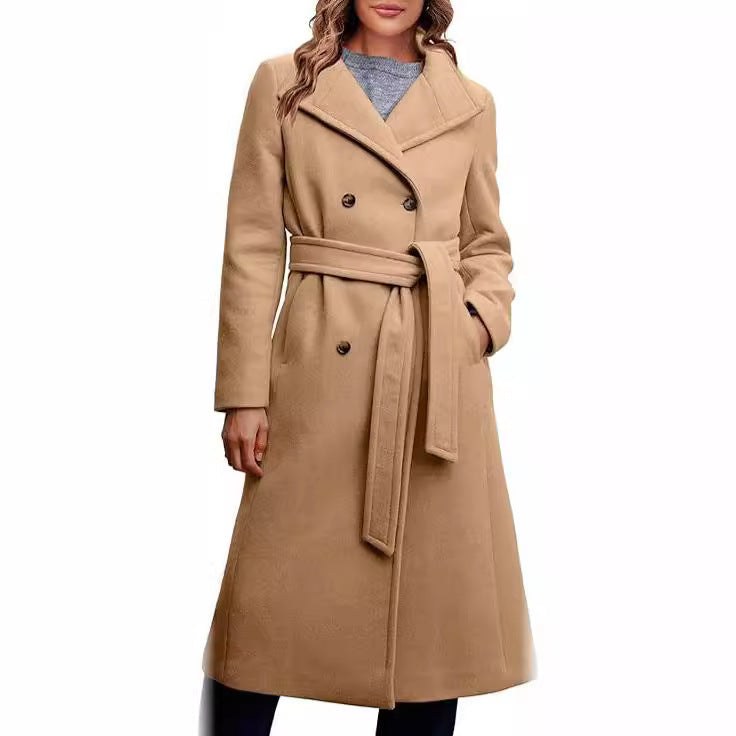 Elena Elegant Coat with Belted