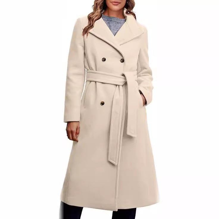 Elena Elegant Coat with Belted