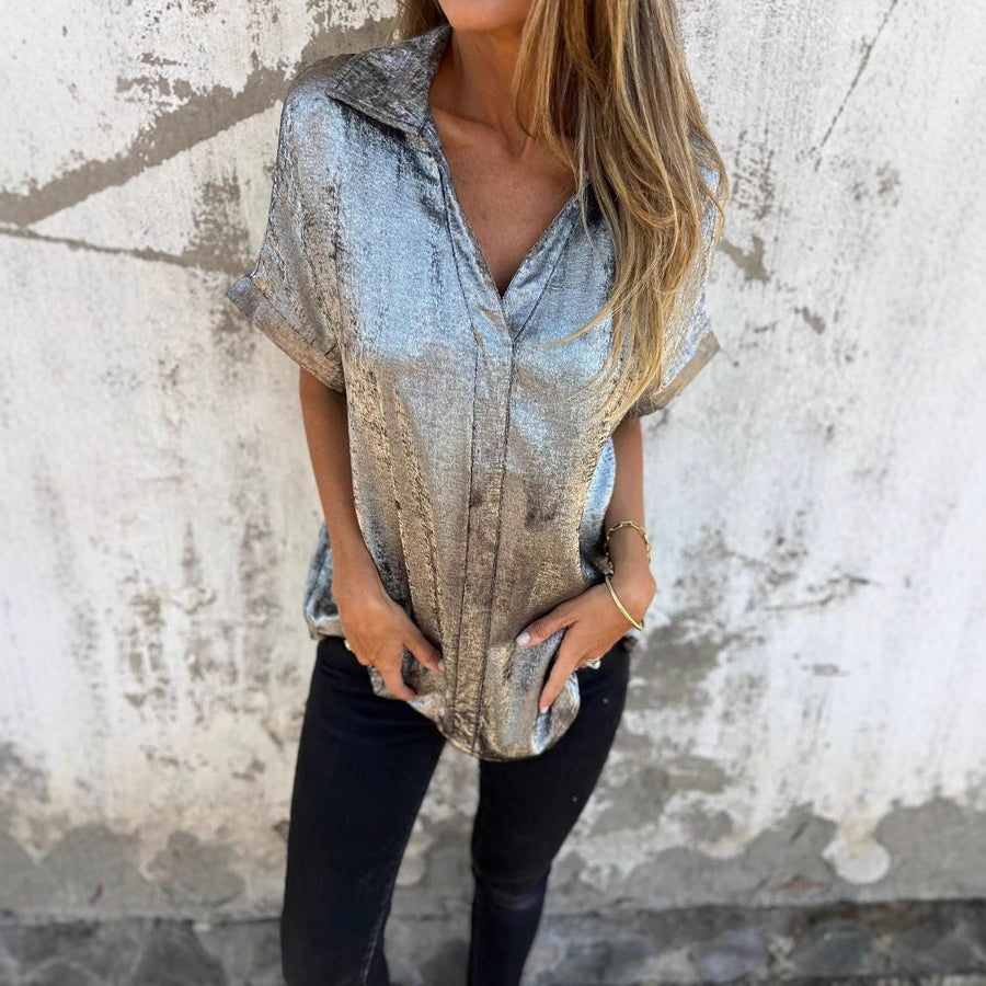 Elena Elegant Satin Blouse