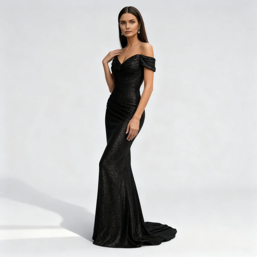 Elena Evening Dress in Black