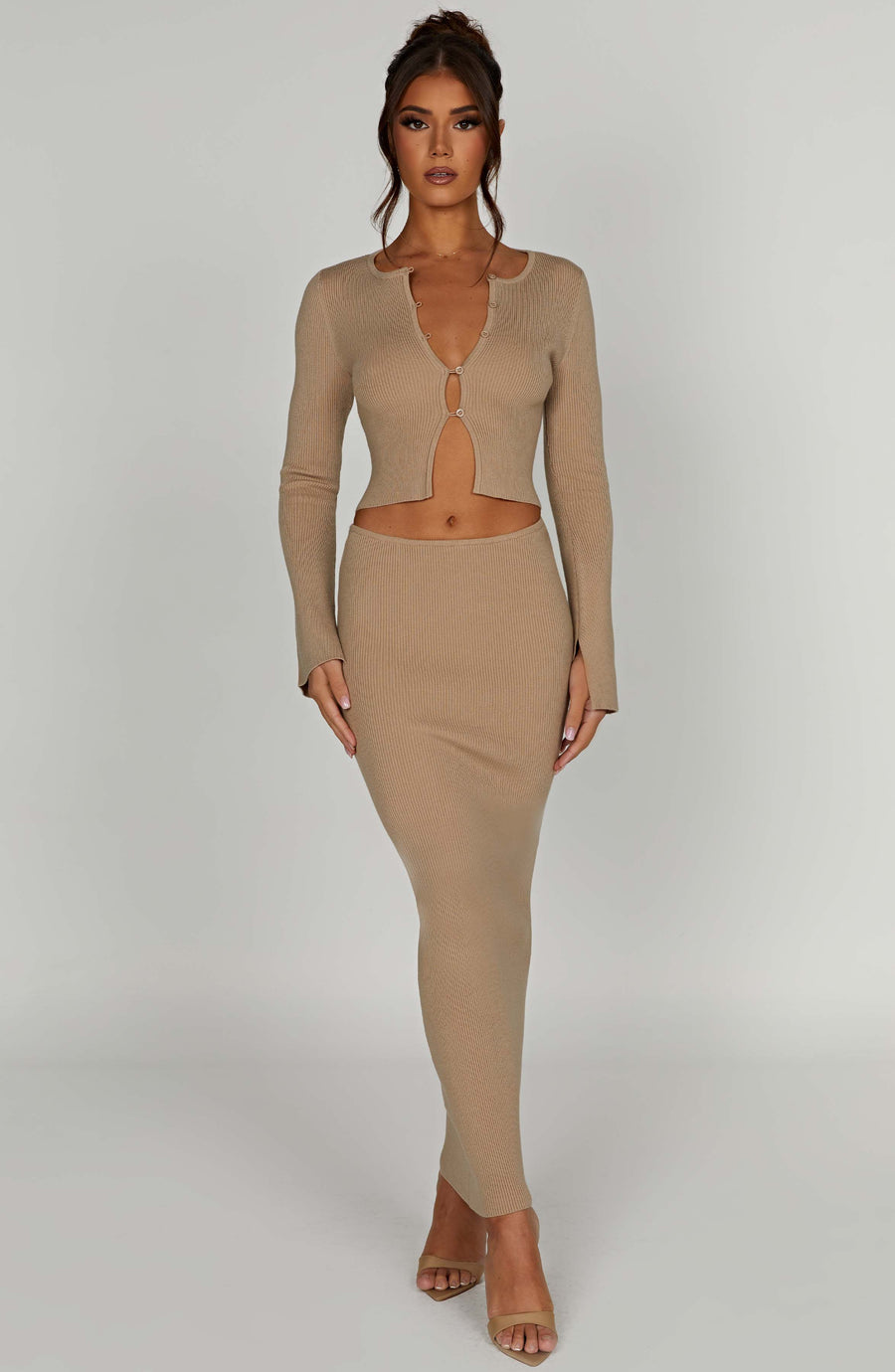 Lana Maxi Skirt in Beige